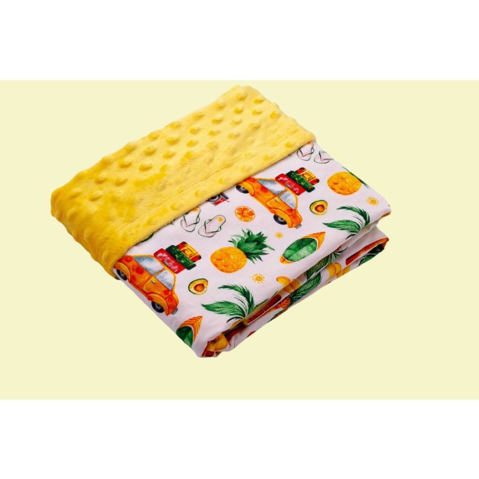 Bērnu pleds "Vacation time" 100x75cm  dzeltens