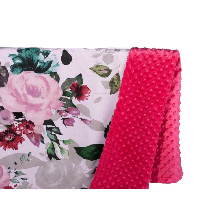 Bērnu pleds 100x75cm "Floral" rozā