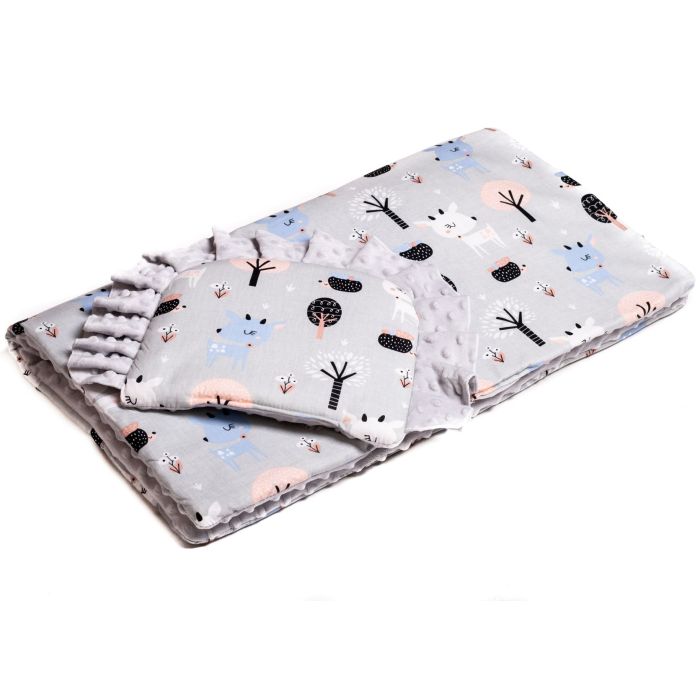 Komplekts ratiņiem spilvens un sega "Bembi"