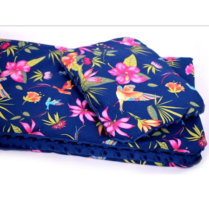 Komplekts ratiņiem "Tropics" sega 100x75 cm un spilvens 30x40cm