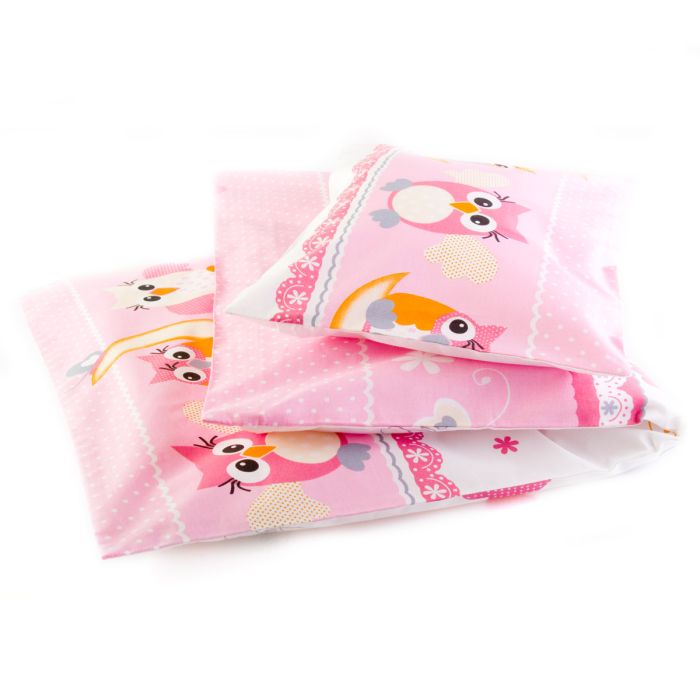 Komplektas kūdikio vežimėliui "Saldūs sapnai" rožinės spalvos