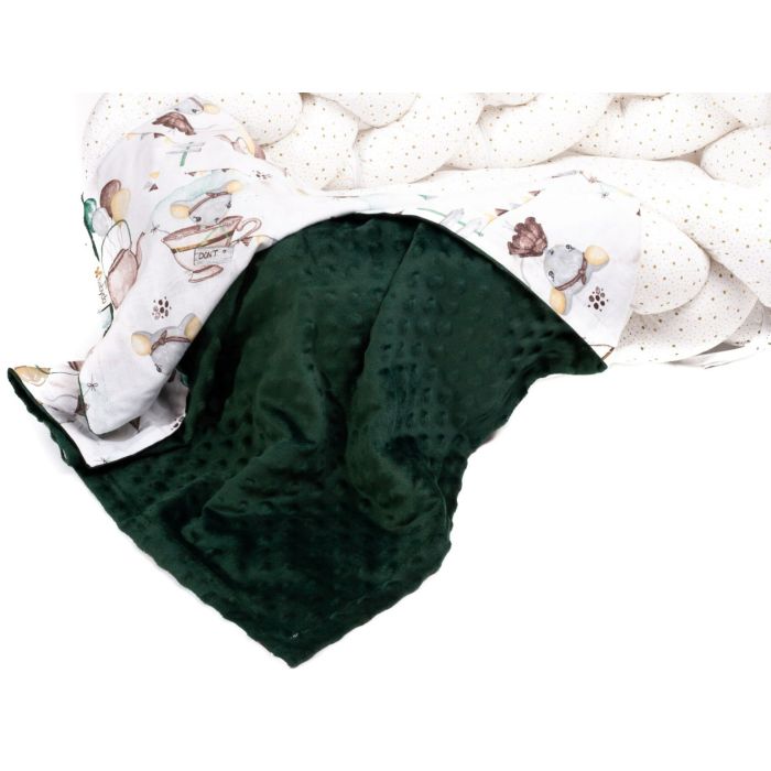 Bērnu pleds 100x75cm "Baby mouse" zaļš 