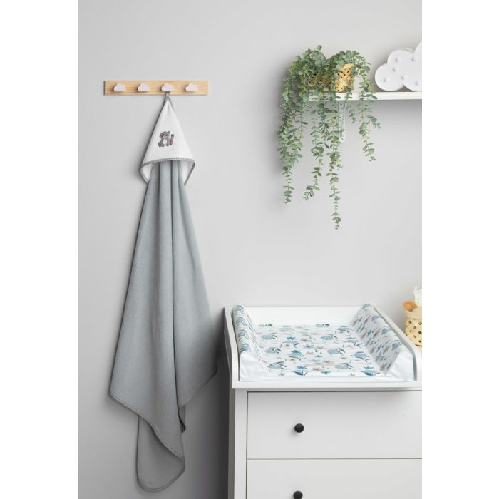 Dvielis ar kapuci "Raccoon" 100x100cm 