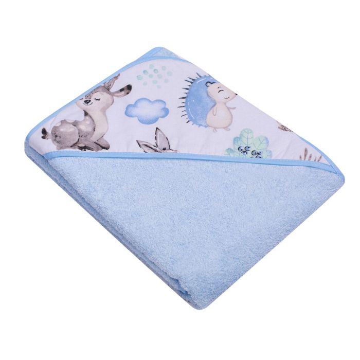 Dvielis ar kapuci "Ulf" 80x80 cm "frotte" zils