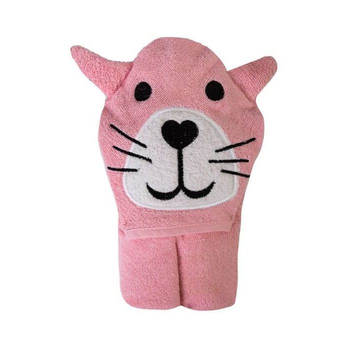 Dvielis ar kapuci  "Jimmy" 80x80 cm rozā