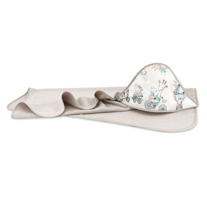 Dvielis ar kapuci "Zoo nugat" 100x100 cm