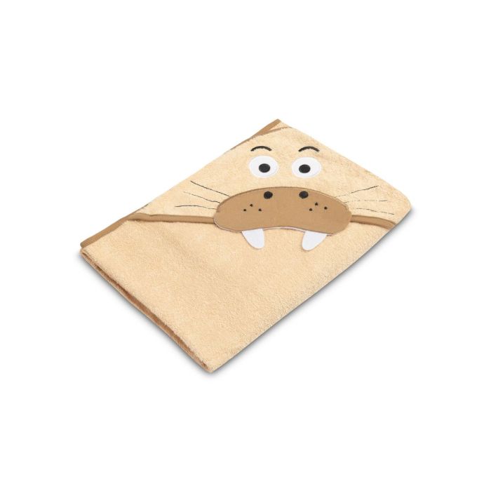 3D dvielis mazulim "Seal" ar galvassegu 100x100cm "frotte" bēšs