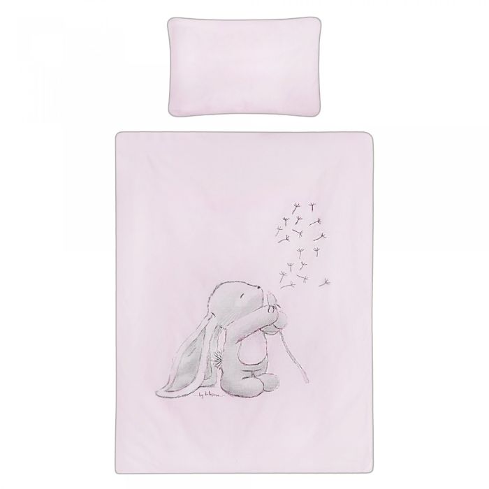 Bērnu gultas veļa ar apmales "Andre" rozā
