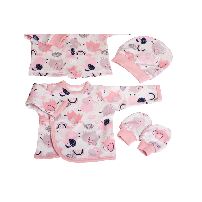 Bērnu komplektiņš no 5 daļam "Jumbo" rozā