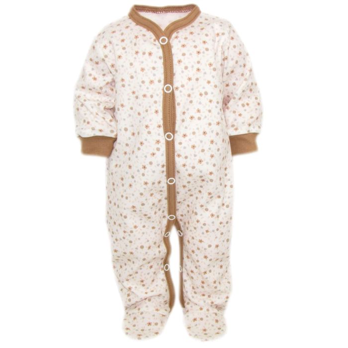 Zīdaiņu kokvilnas rāpulītis ar piedurknēm "Floret" 