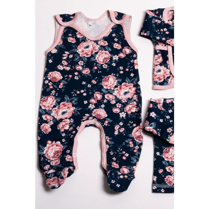 Bērnu komplektiņš no 5 daļam "Flora navy"