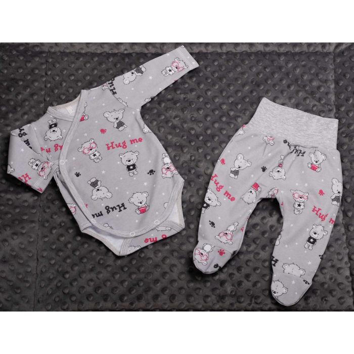 Bērnu komplektiņš no 2 daļam "Hug me" pelēks