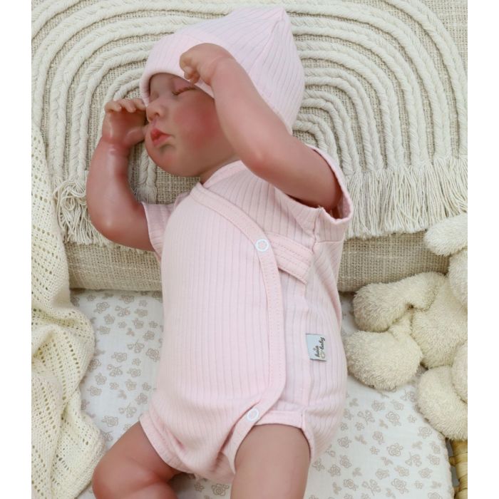 Bērnu bodijs ar īsām piedurknēm "Kos" pale rose