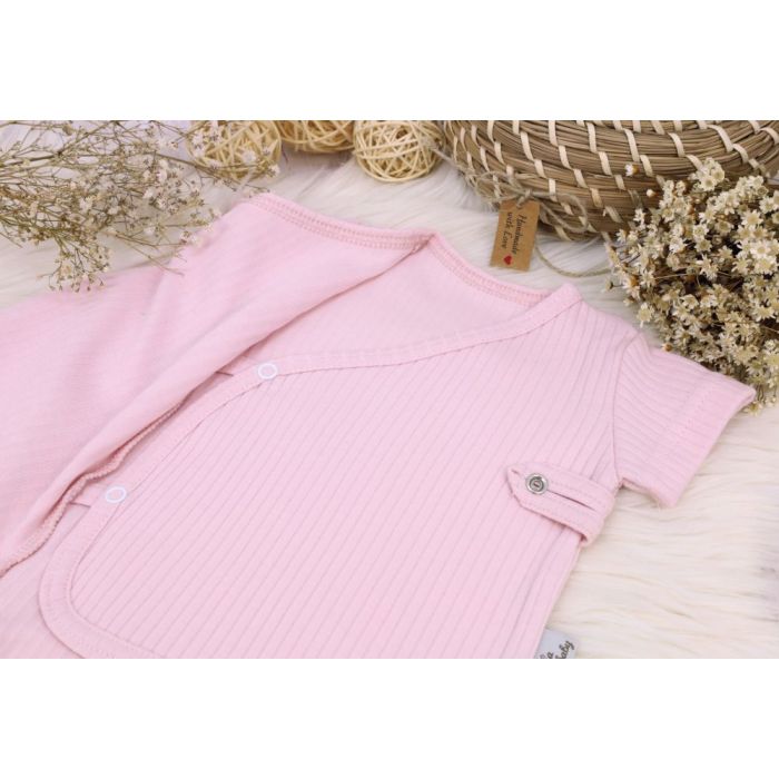 Bērnu bodijs ar īsām piedurknēm "Kos" pale rose