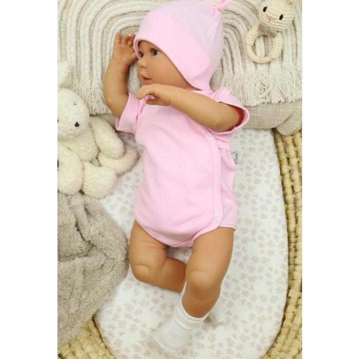 Bodijs ar īsām piedurknēm "One" BABY PINK