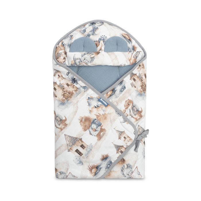 Autosēdeklīša muslīna guļammaiss "Draco" 90x90 cm jeans