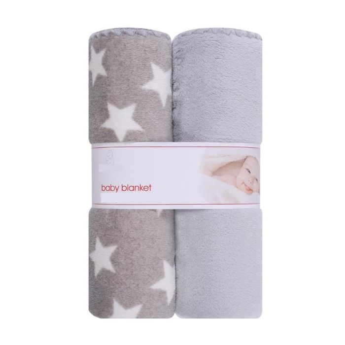Bērnu pledi "Duo" 90x80 cm pelēks, 2 gab.