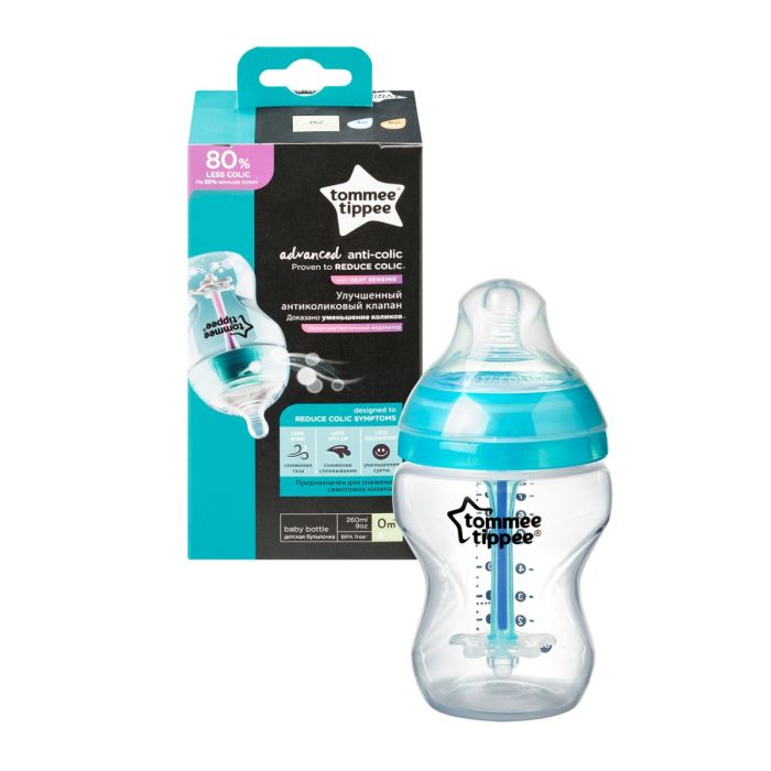 Mazuļa pudelīte "Tommee Tippee" ar knupīti Anti-Colic 0m+ 260ml 