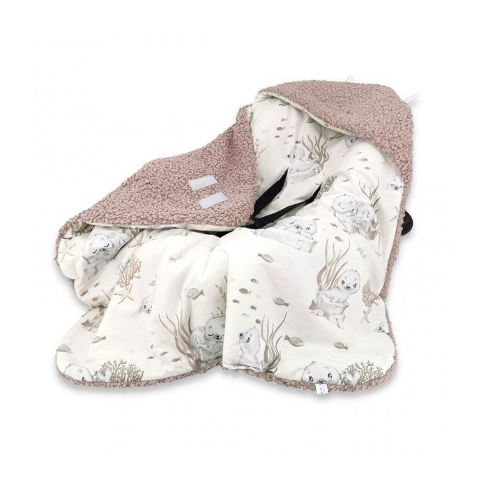 Apsildāms guļammaiss autokrēsliņa  "Blush Rony" 90x90 cm 