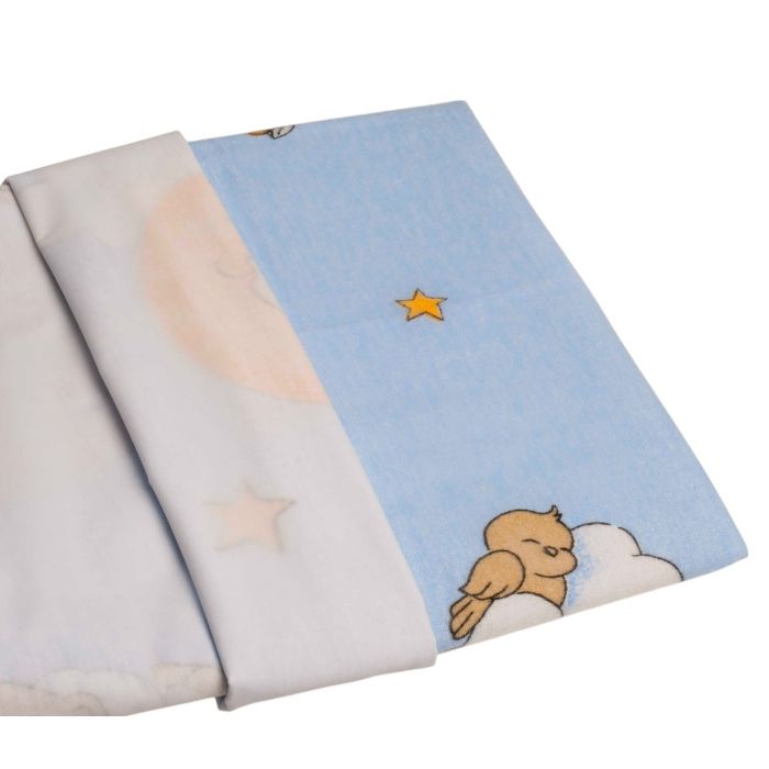 Flaneļa autiņš ūdens necaurlaidīgi Maxi 45x115cm  "Clouds blue"