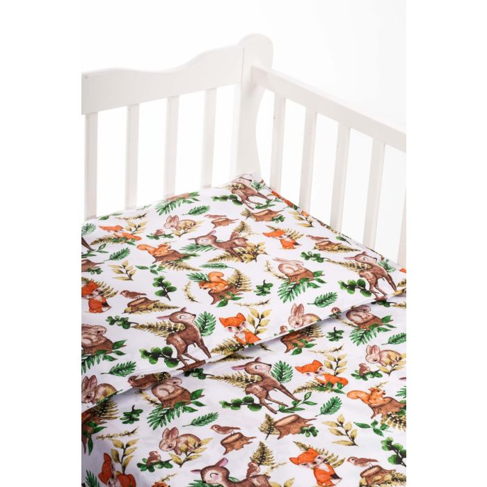 Bērnu gultas veļa 135x100 "Forest family"