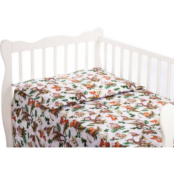 Bērnu gultas veļa 135x100 "Forest family"