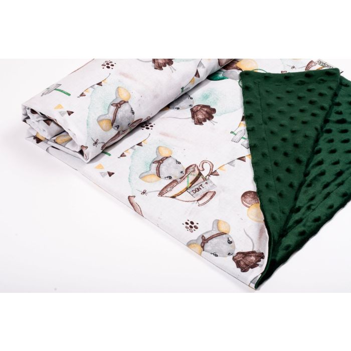 Bērnu pleds 100x75cm "Baby mouse" zaļš 