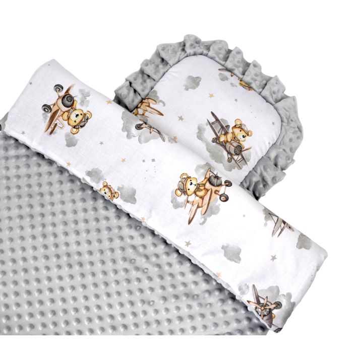 Veļas komplekts ratiņiem "Bear pilot" 