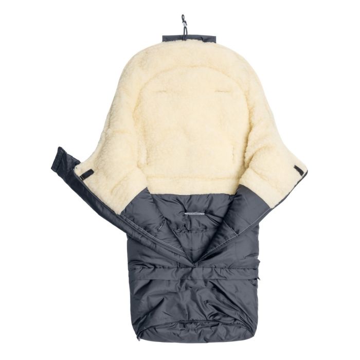 Guļammaiss bērnu ratiem  "Combi wool" Graphite 