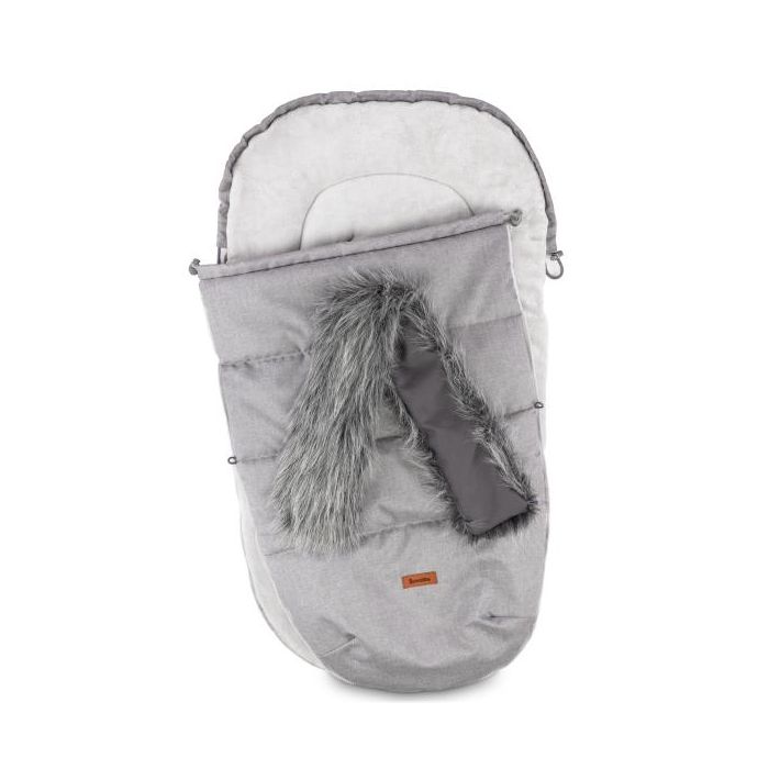 Šiltas miegmaišis - vokelis vežimėliui "Alta" pilkas