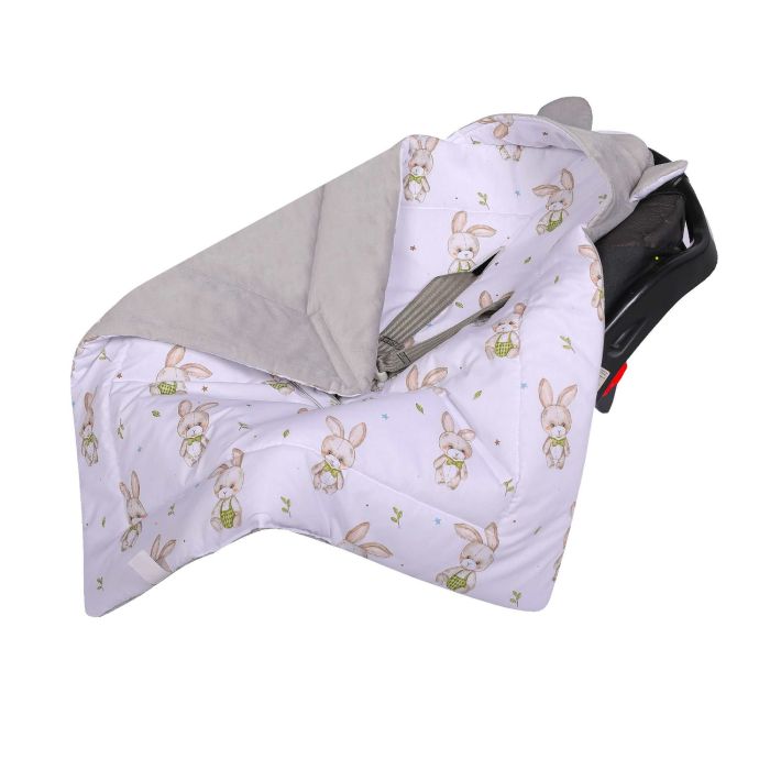 Autokrēsliņa guļammaiss "VELVET Cotton Tail" 80x80 cm 