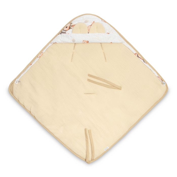 Autosēdeklīša muslīna guļammaiss "Lissie" 90x90 cm beige