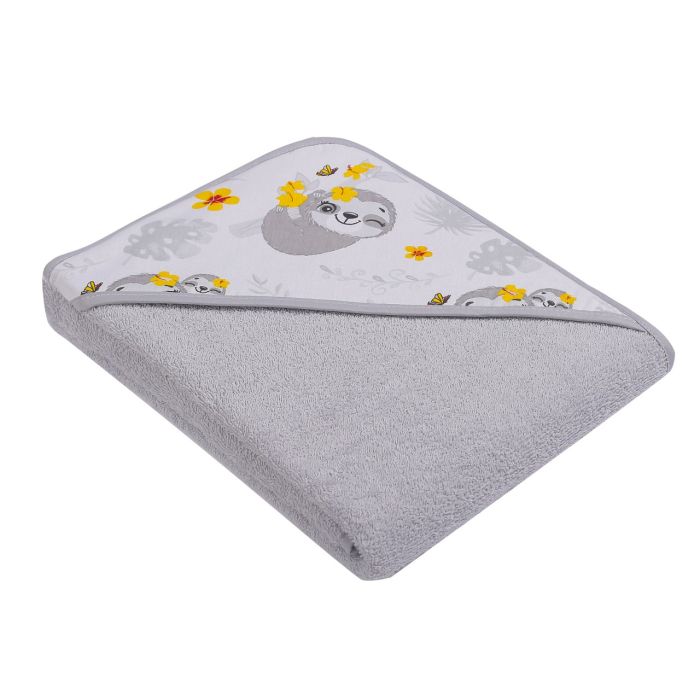 Dvielis ar kapuci "Dreamer" 80x80 cm "frotte" pelēks