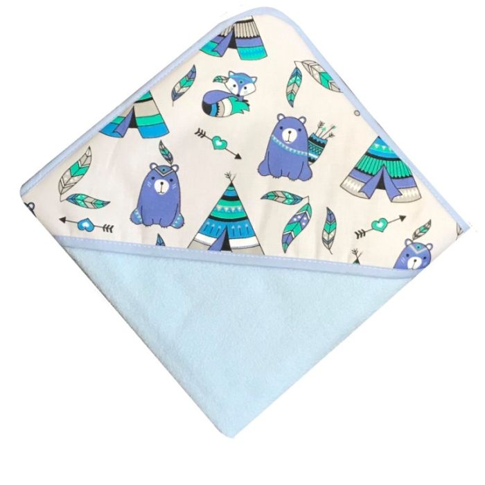 Rankšluostis su meškiuku ir lape