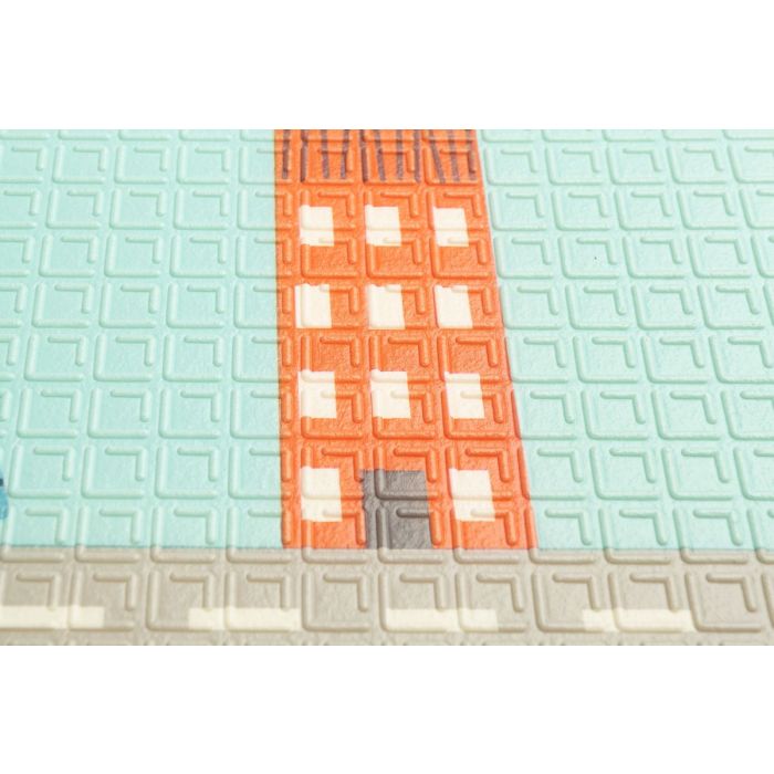 Attīstošs divpusējs rotaļu spēļupaklājs bērniem "CARS" 200 x 180 cm 