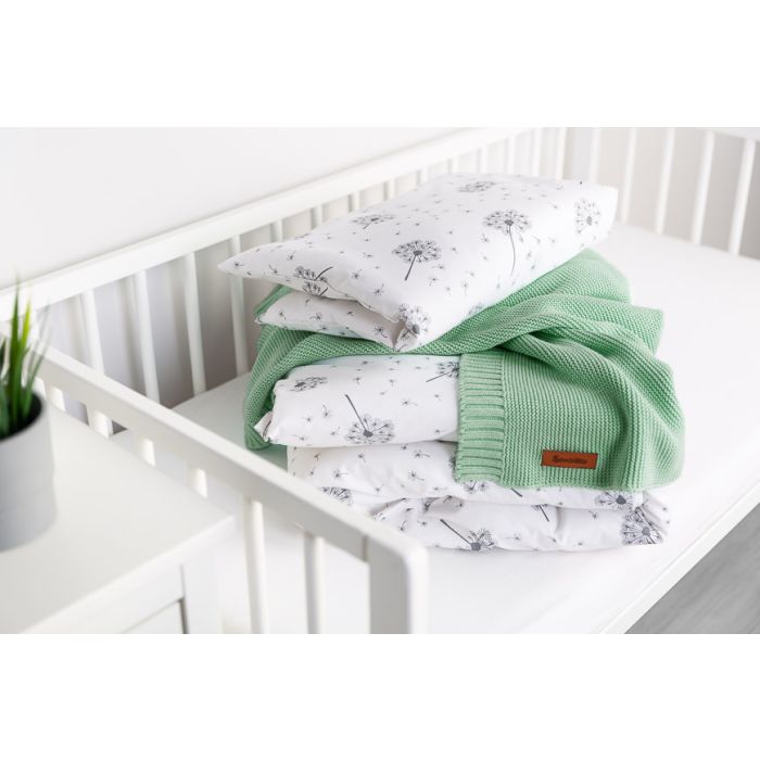 Adīts bambusa viskoze - kokvilnas pleds "Bamboo" 100x80 cm salvia