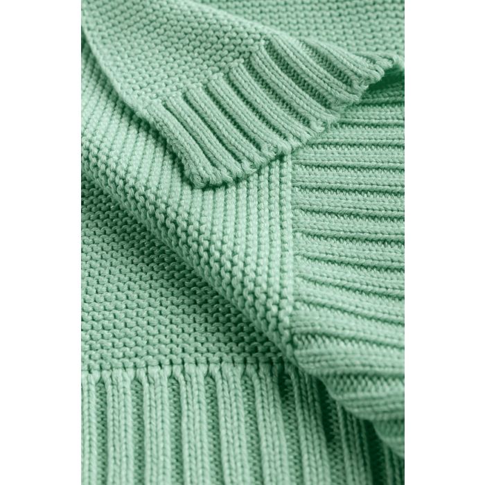 Adīts bambusa viskoze - kokvilnas pleds "Bamboo" 100x80 cm salvia