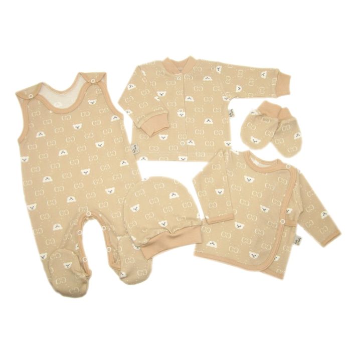 Bērnu komplektiņš no 5 daļam "Bear glamour beige" tiešsaistē par labāku cenu