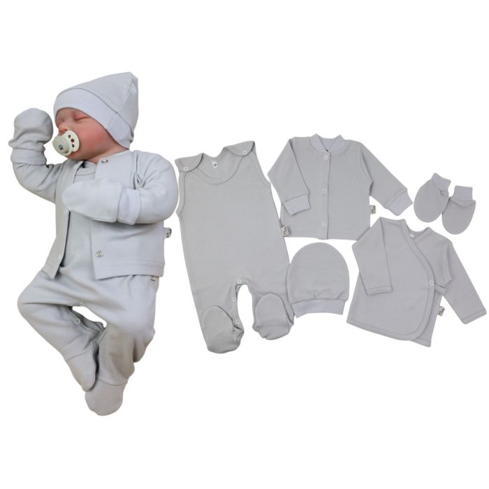 Bērnu komplektiņš no 5 daļam "Blank grey"