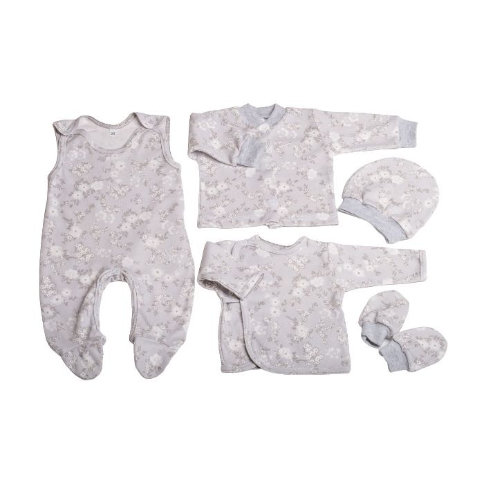 Bērnu komplektiņš no 5 daļam "Gentle story" pelēks 
