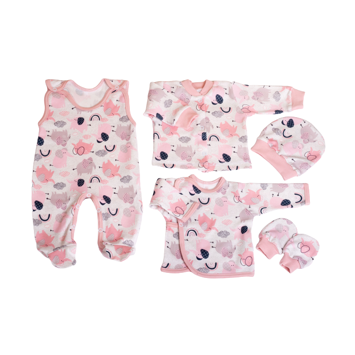 Bērnu komplektiņš no 5 daļam "Jumbo" rozā