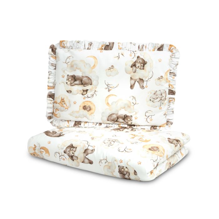 Gultas veļa bērniem 135x100 "Cosy clouds" ar krokām