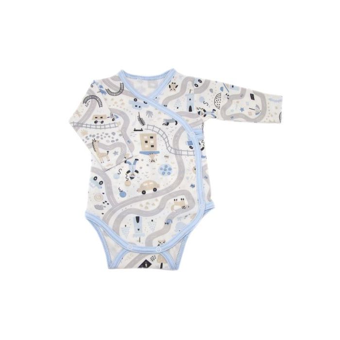 Bodijs ar garām piedurknēm "Sunny days" zils