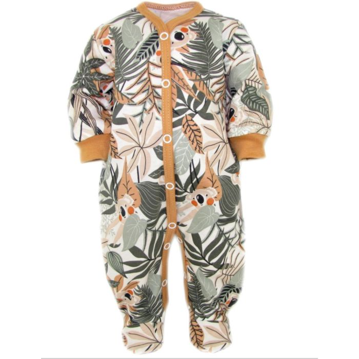 Zīdaiņu kokvilnas rāpulītis ar piedurknēm