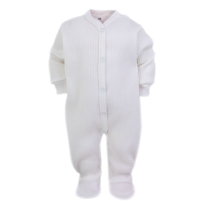 Zīdaiņu rāpulītis ar piedurknēm  "Lined lux" white