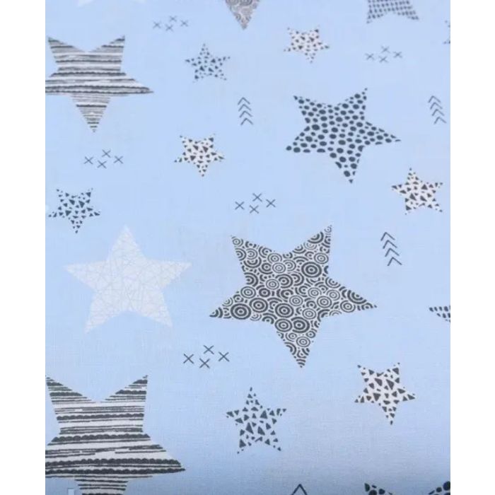 Kokvilnas palags ar gumiju šūpulītim 50x83 "Galaxy blue"
