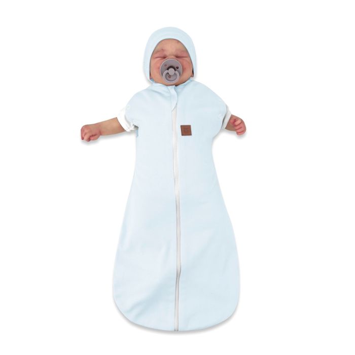 Autiņš - kokons jaundzimušajam Teddy interlock super soft blue