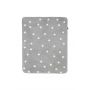 Zaffiro pledas medvilninis, 75x100, pilkas-baltas, taškiukai