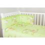Gultasveļas komplekts ar aizsardzību "Mākonīši" zaļš