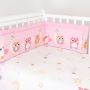 Gultasveļas komplekts ar aizsardzību "Saldus sapņus" rozā
